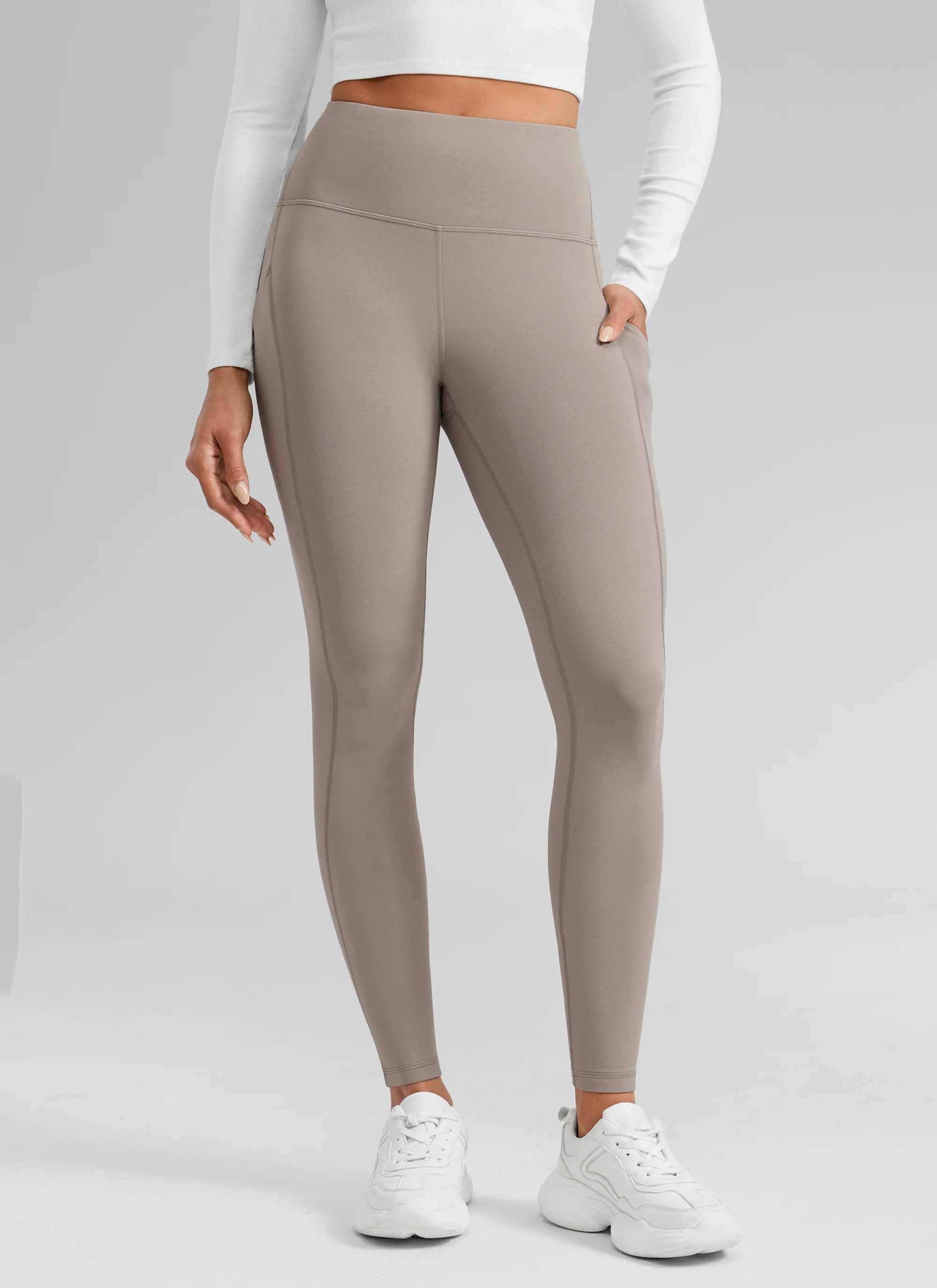 Water Resistant Fleece Lined Pocket Legging 28" - Image 19
