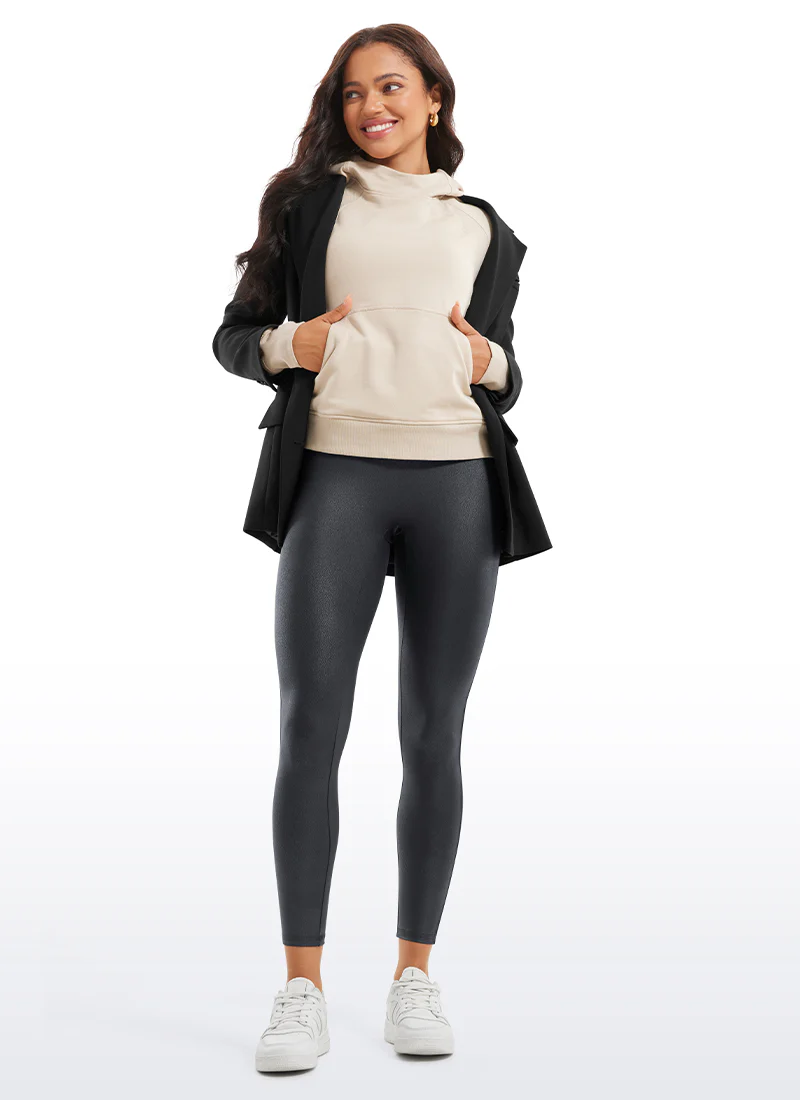 Faux Leather No Front Seam Legging 25'' - Image 3