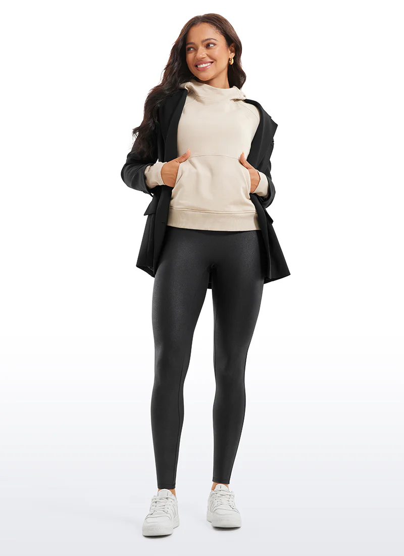 Faux Leather No Front Seam Legging 28'' - Image 3