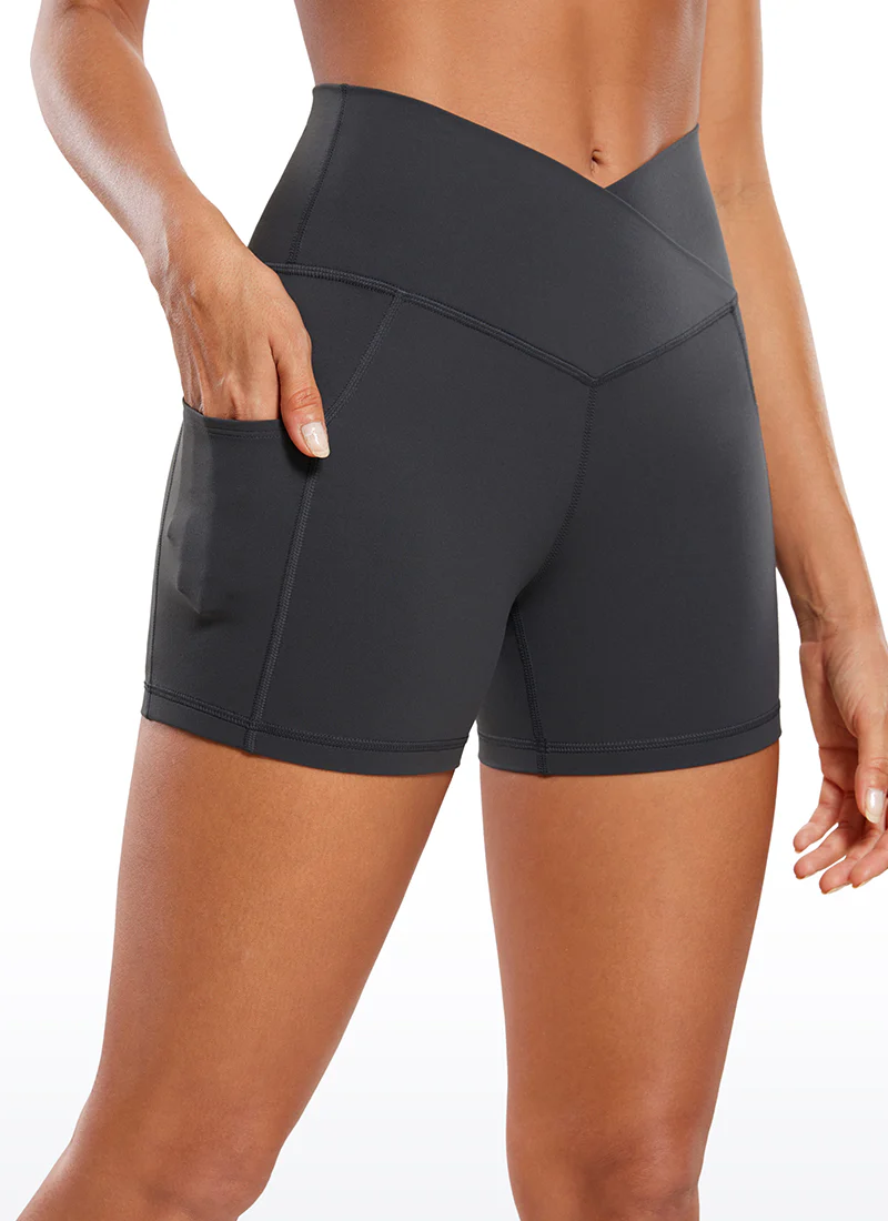 Butterluxe Yoga Pockets Shorts 4''- V Cross Waist - Image 13