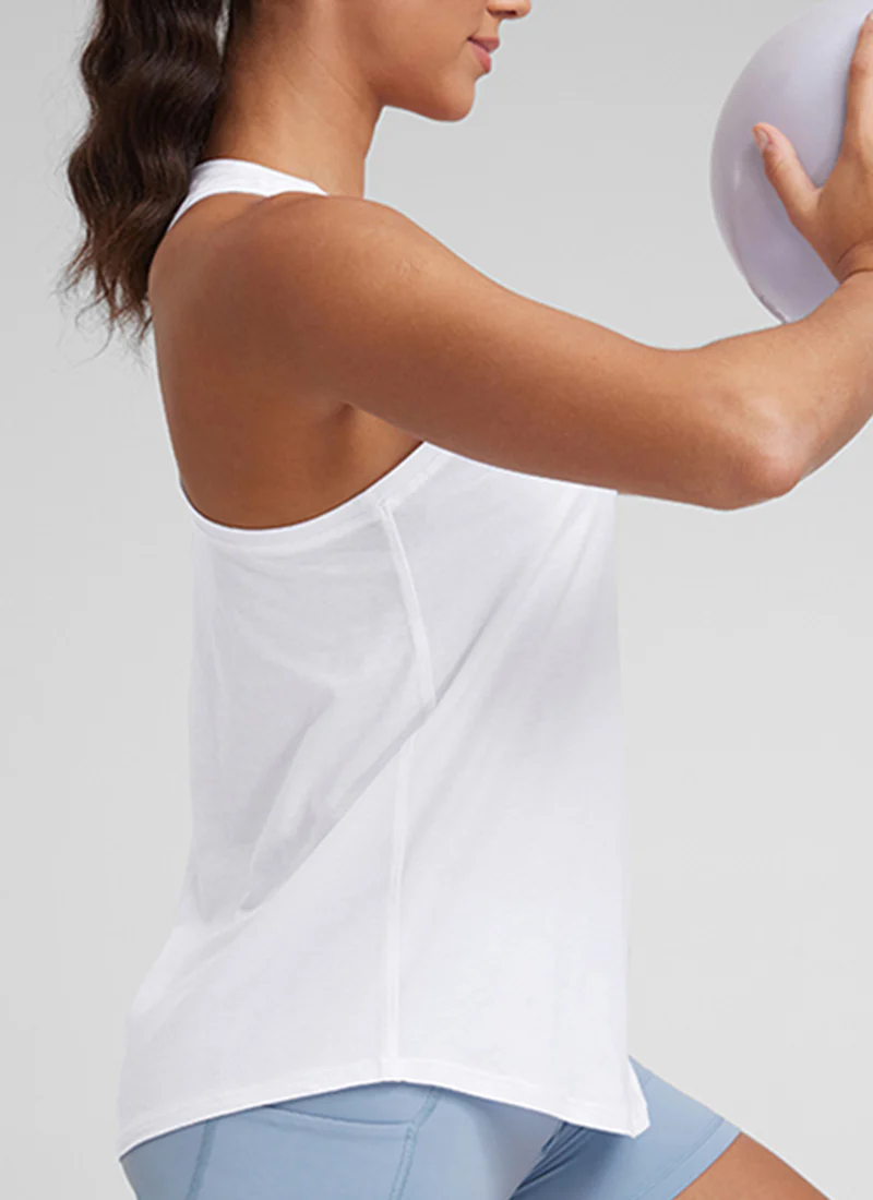 Pima Cotton Hip Length Racerback Tank - Image 10