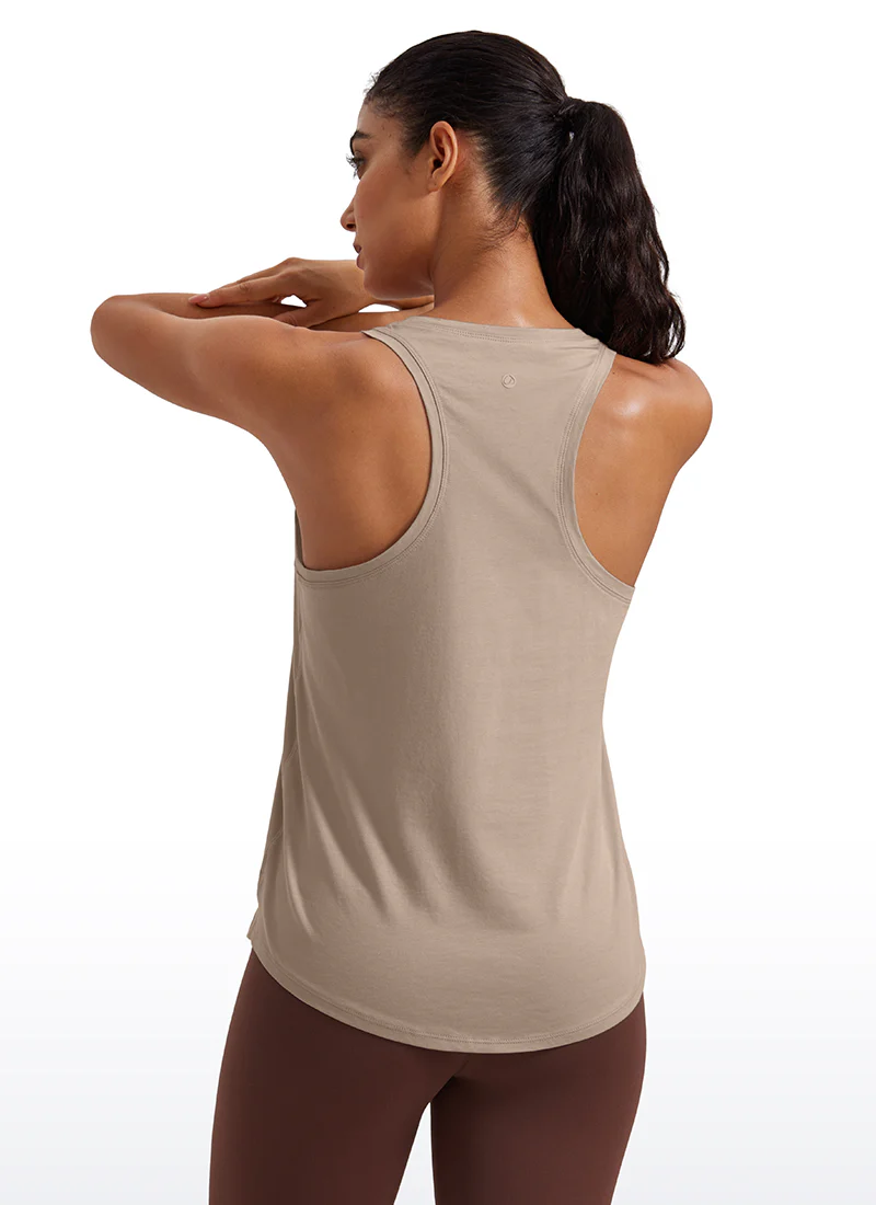 Pima Cotton Hip Length Racerback Tank - Image 25