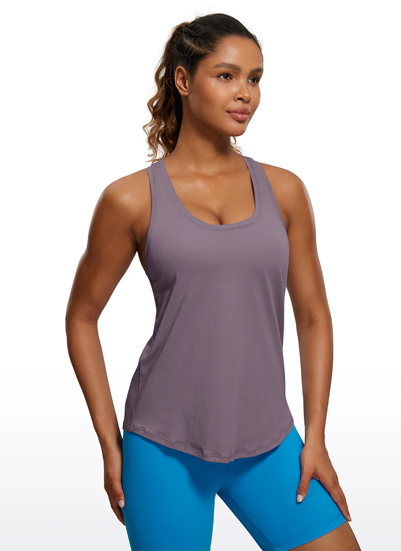 Pima Cotton Hip Length Racerback Tank - Image 32