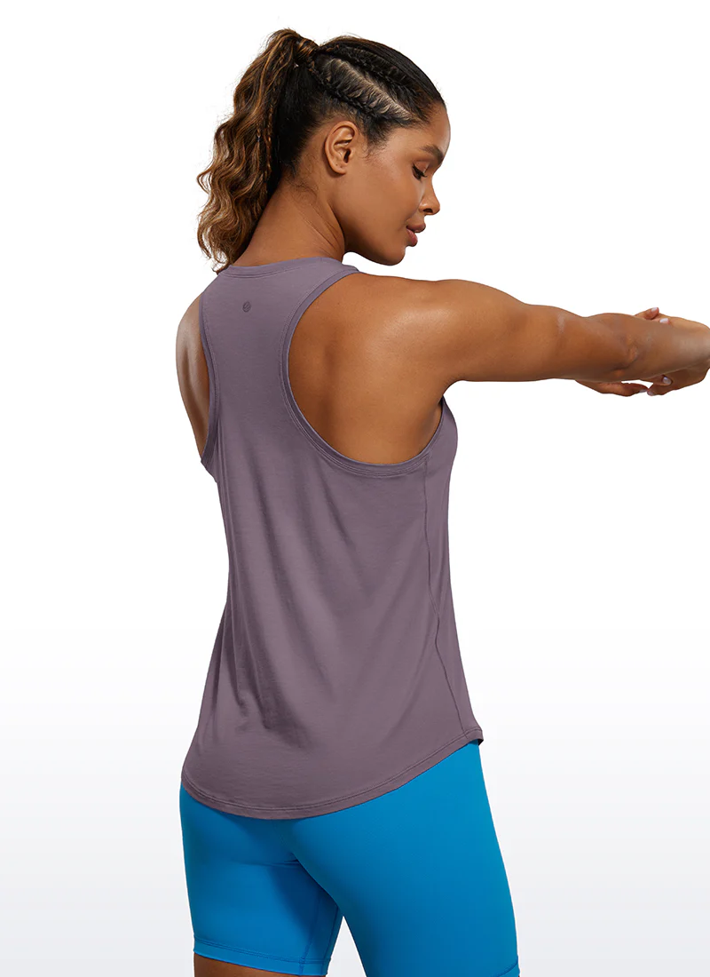 Pima Cotton Hip Length Racerback Tank - Image 33