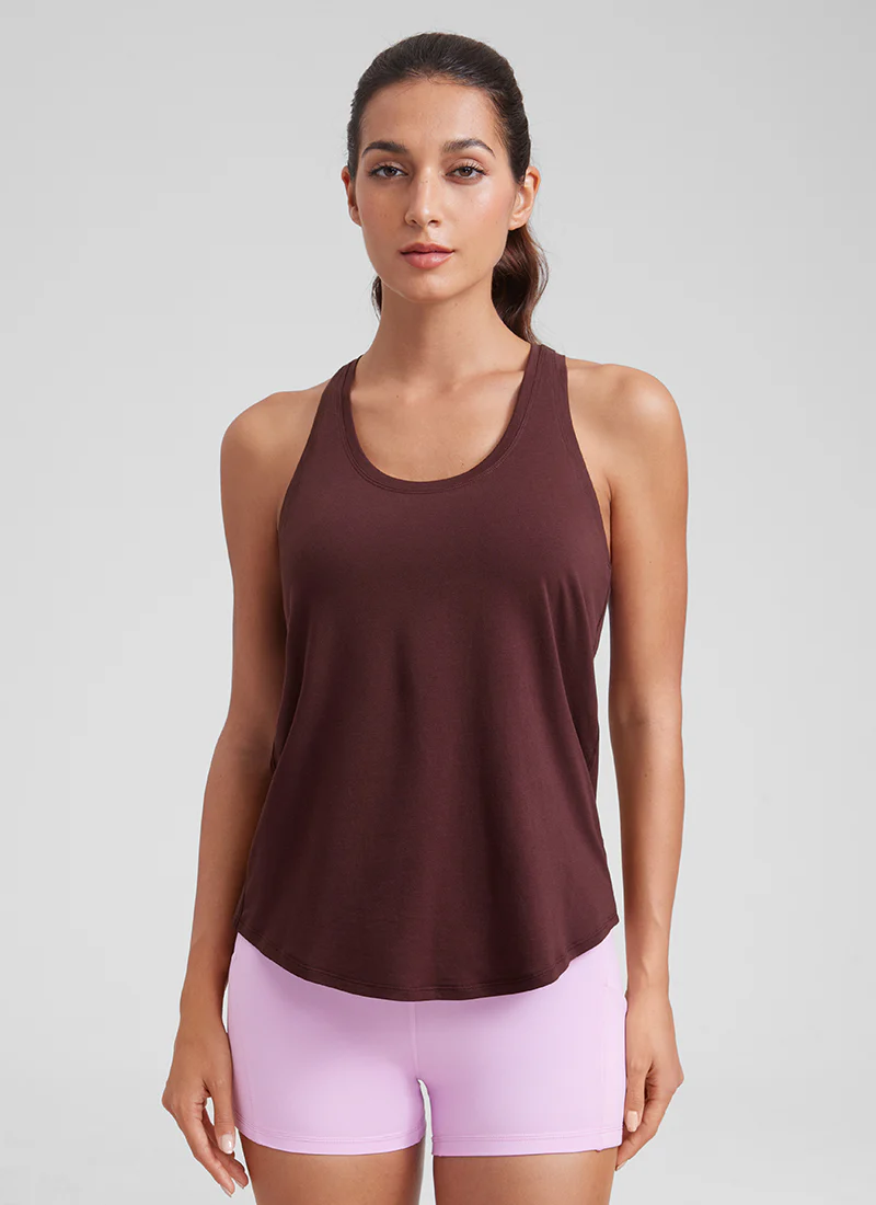 Pima Cotton Hip Length Racerback Tank - Image 24
