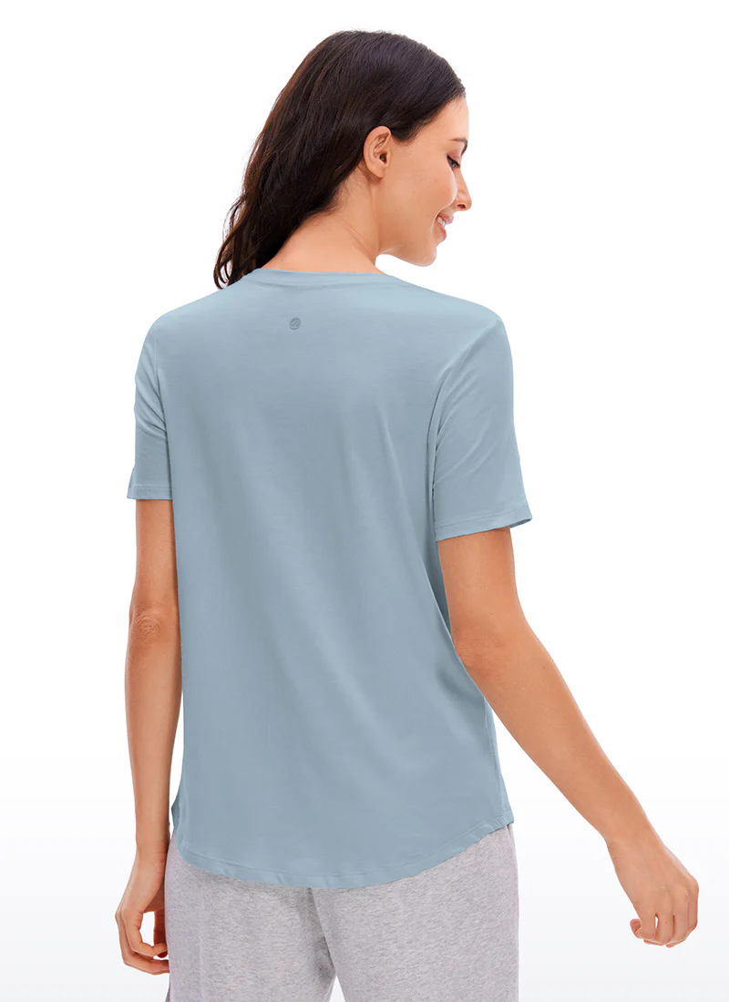 Pima Cotton Round Neck Short Sleeve - Image 2