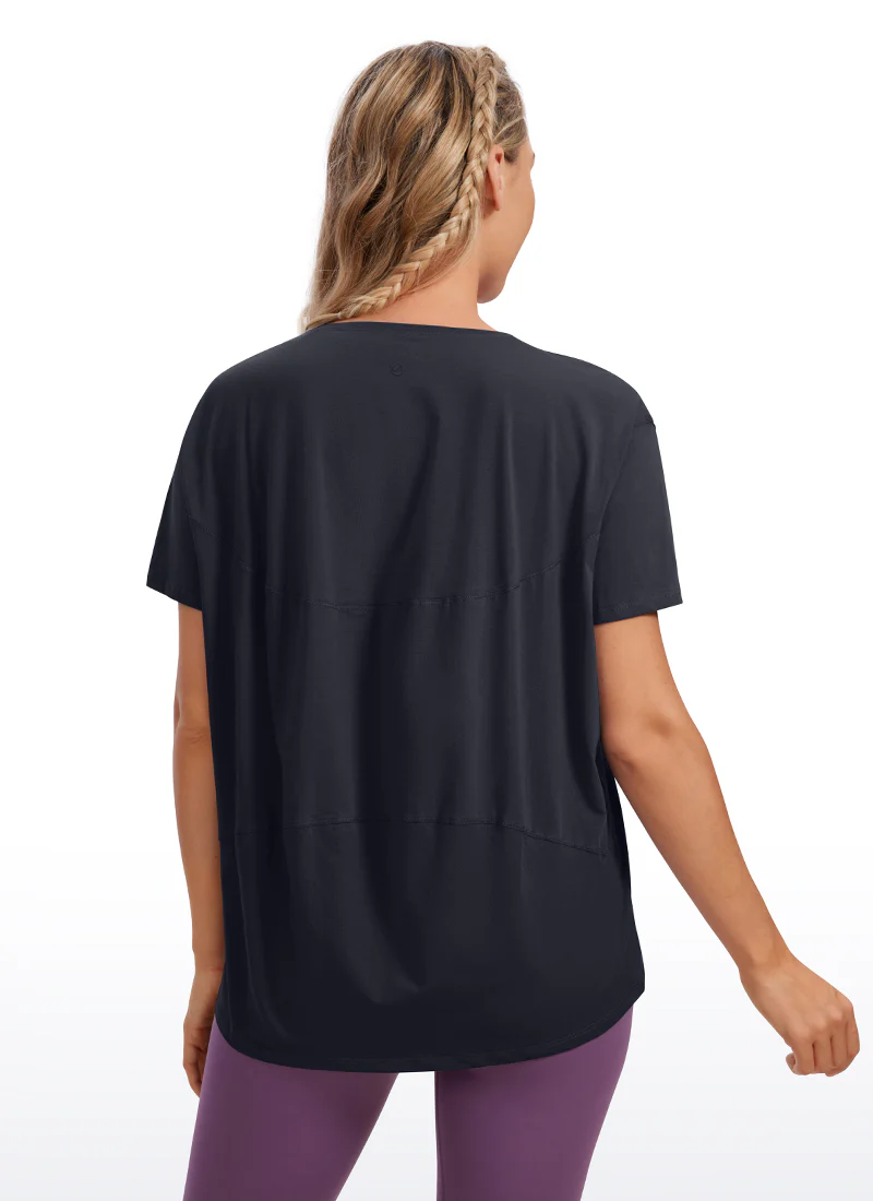 Pima Cotton Boat Neck Short Sleeve - Image 19