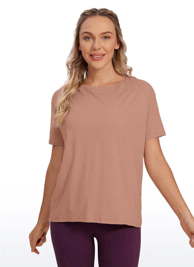Pima Cotton Boat Neck Short Sleeve - Image 25