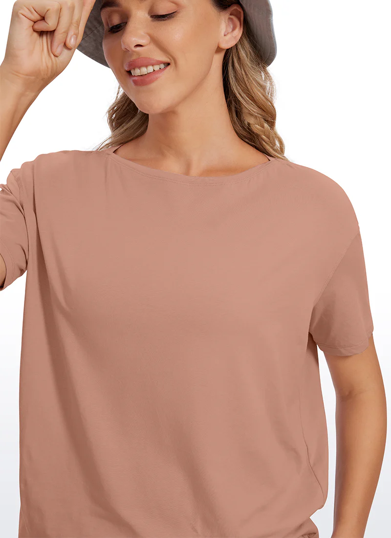 Pima Cotton Boat Neck Short Sleeve - Image 27