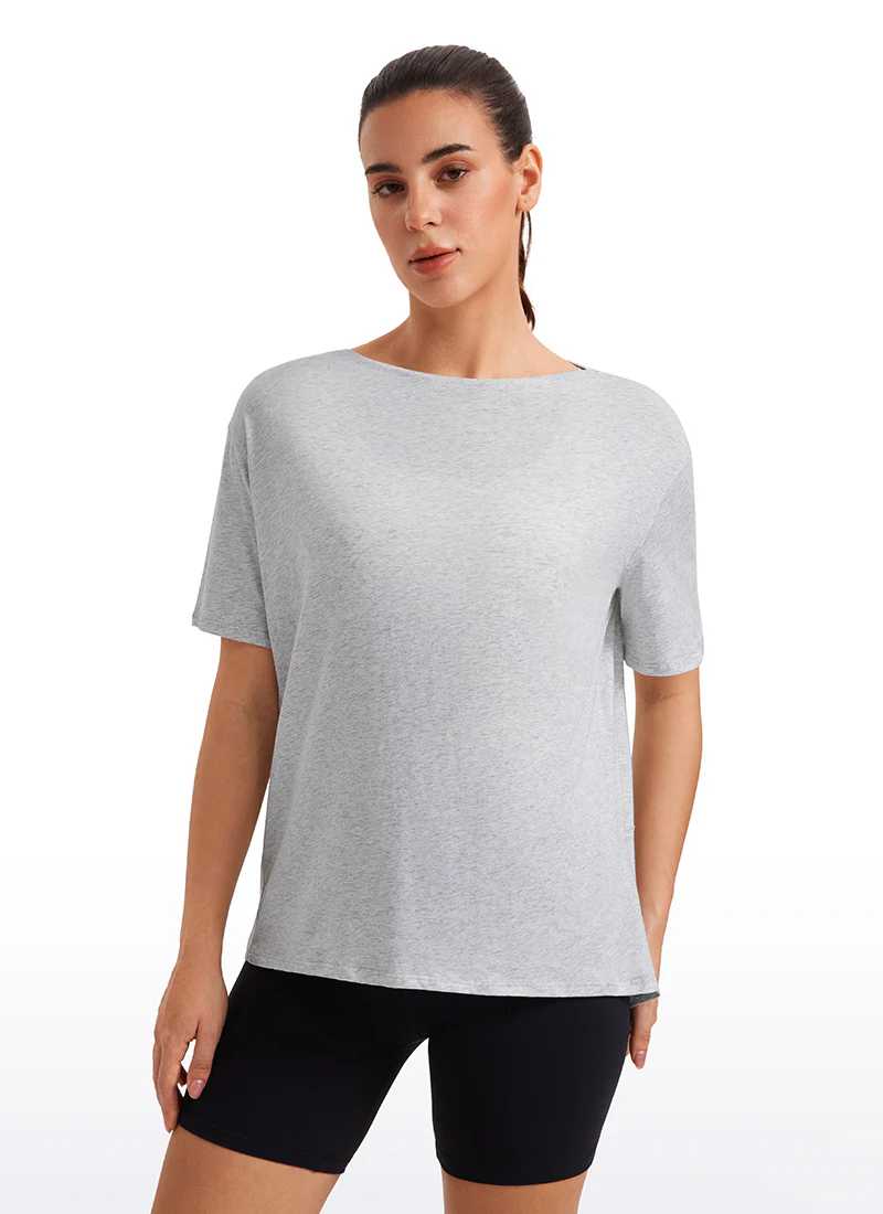 Pima Cotton Boat Neck Short Sleeve - Image 7