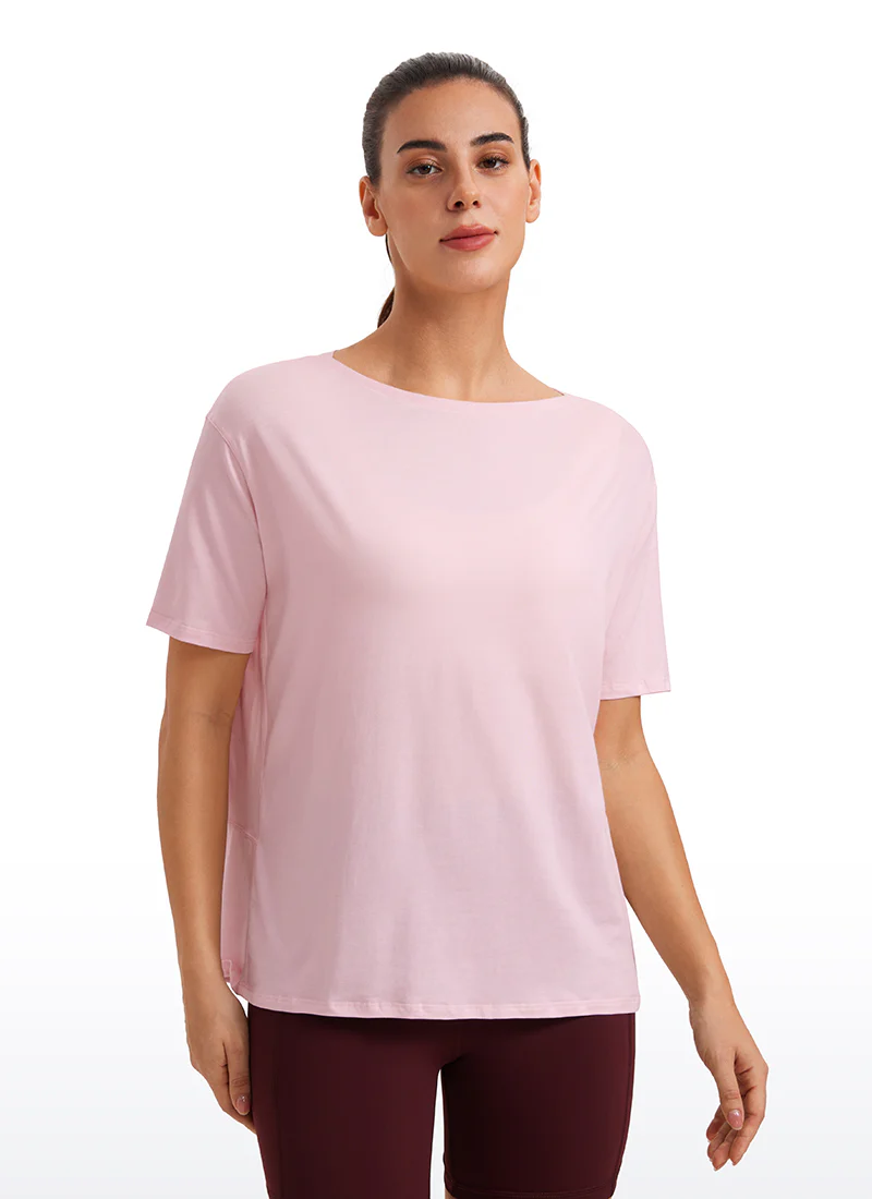 Pima Cotton Boat Neck Short Sleeve - Image 10