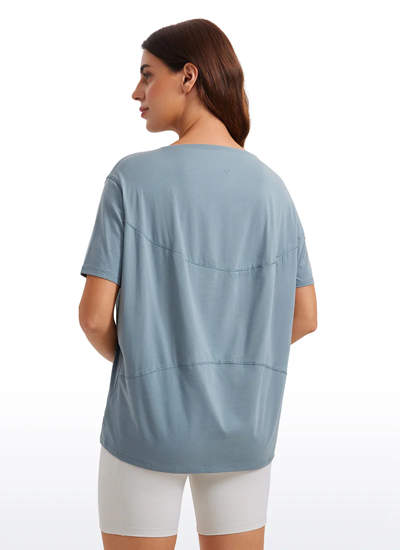Pima Cotton Boat Neck Short Sleeve - Image 2