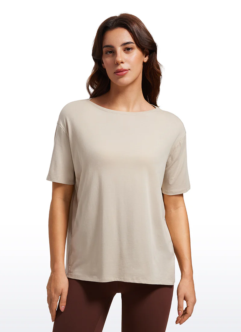 Pima Cotton Boat Neck Short Sleeve - Image 6