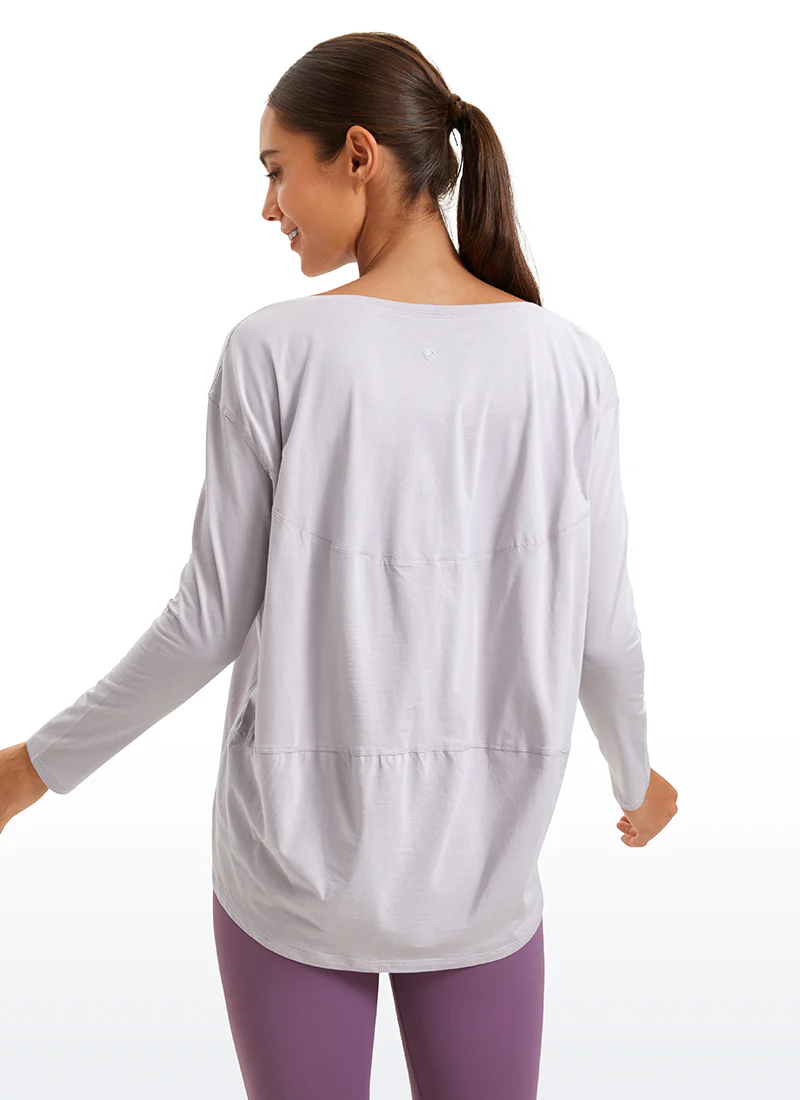 Pima Cotton Boat Neck Long Sleeve - Image 2