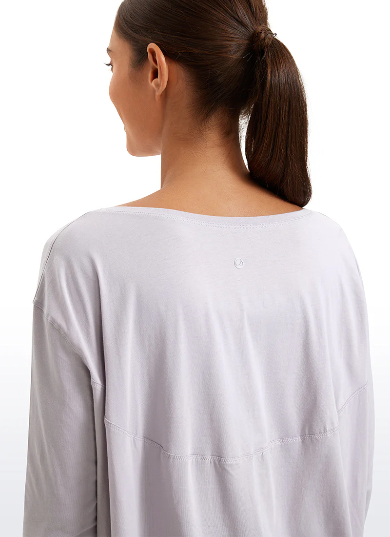 Pima Cotton Boat Neck Long Sleeve - Image 4