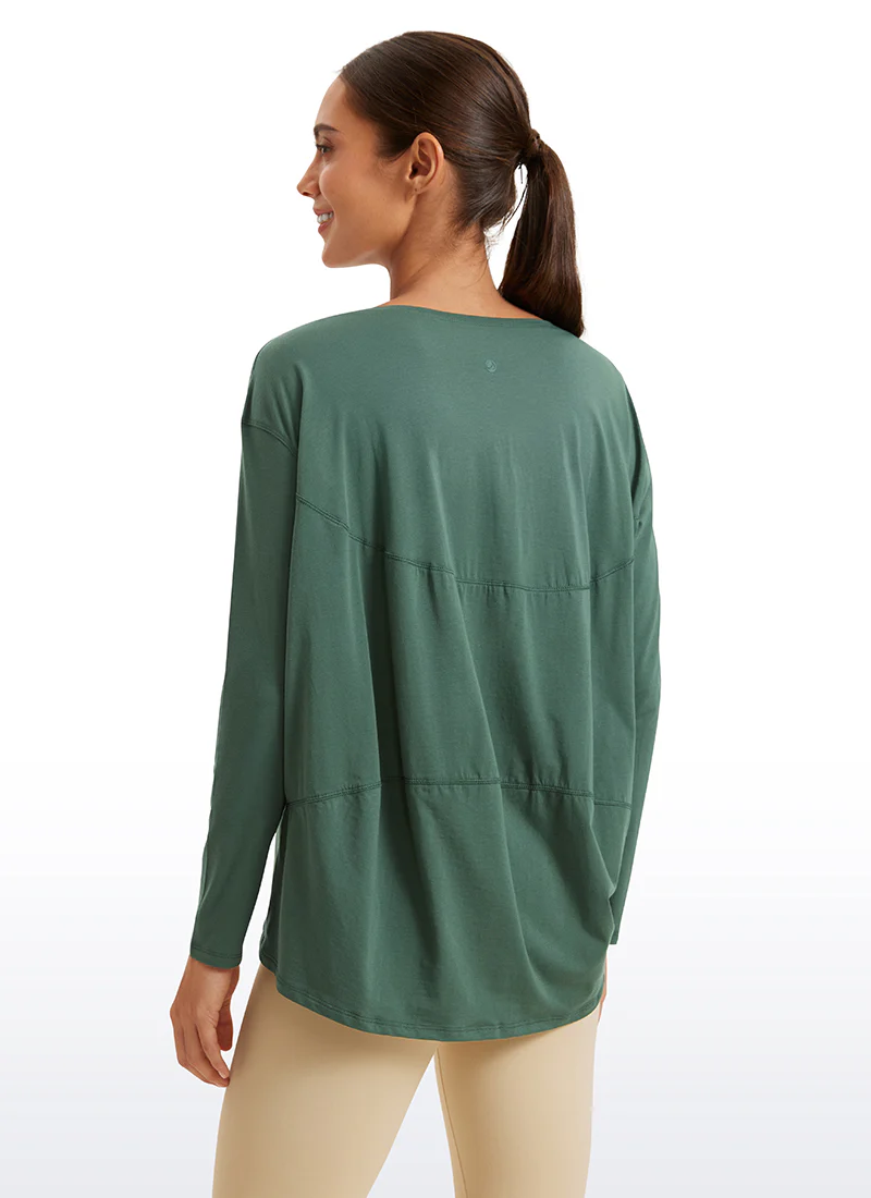 Pima Cotton Boat Neck Long Sleeve - Image 2