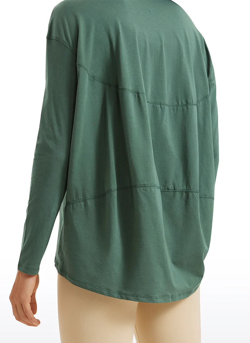 Pima Cotton Boat Neck Long Sleeve - Image 4