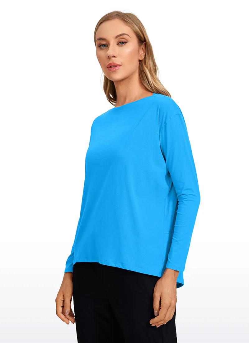 Pima Cotton Boat Neck Long Sleeve - Image 5
