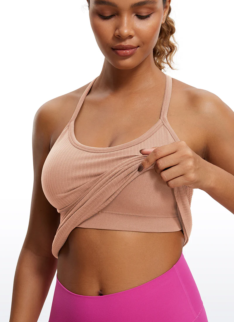 Speedy Seamless Built in Bra Pure color Tank - Image 23