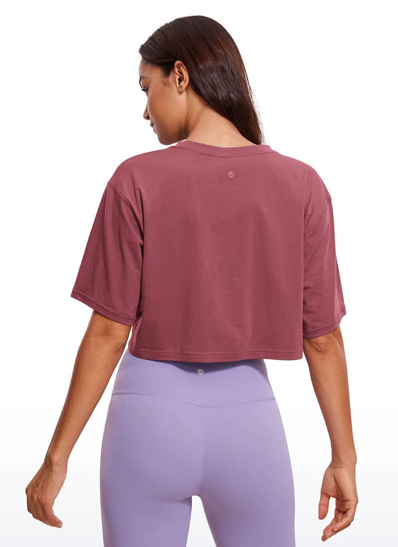Pima Cotton Cropped Short Sleeve - Image 11