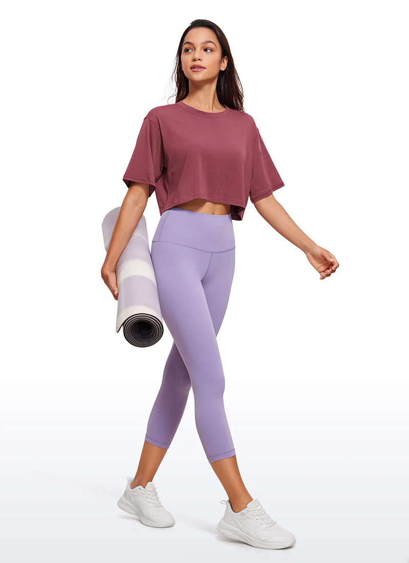 Pima Cotton Cropped Short Sleeve - Image 12