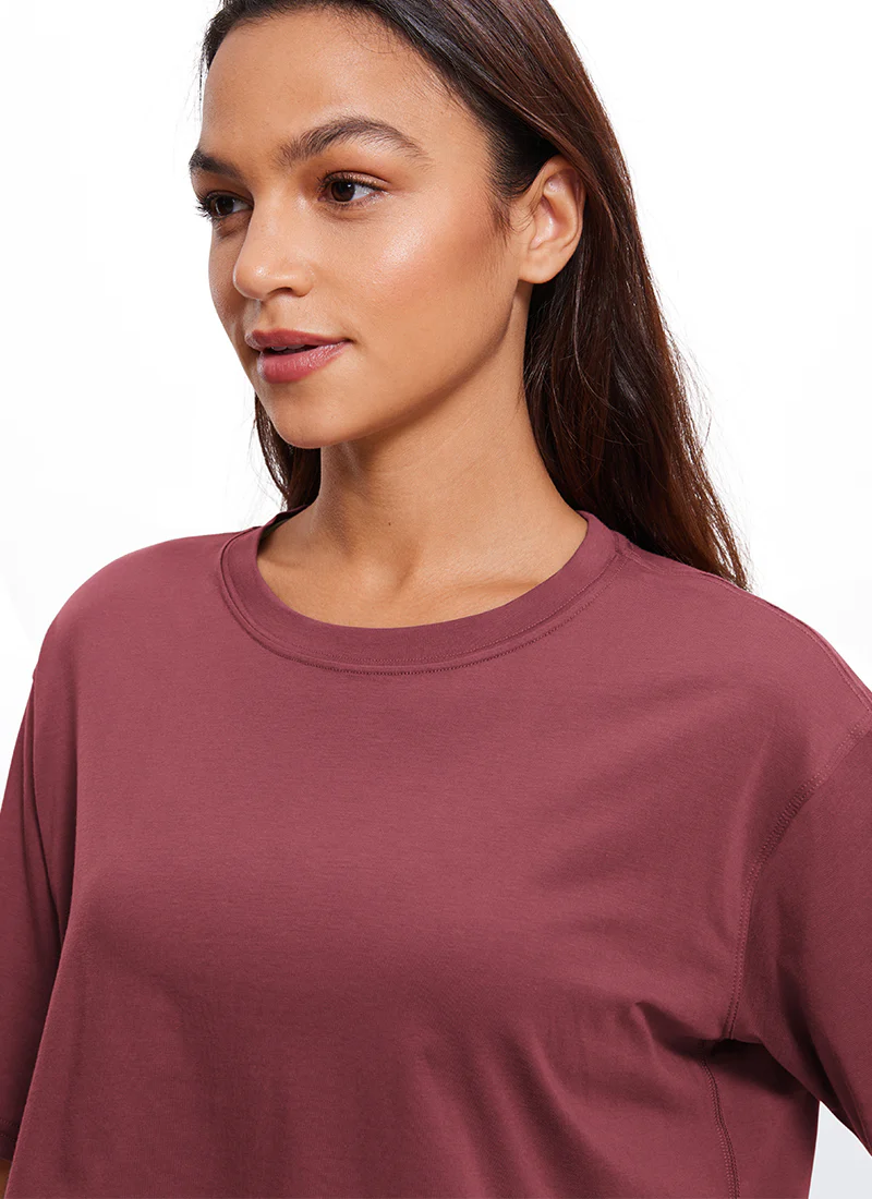 Pima Cotton Cropped Short Sleeve - Image 13