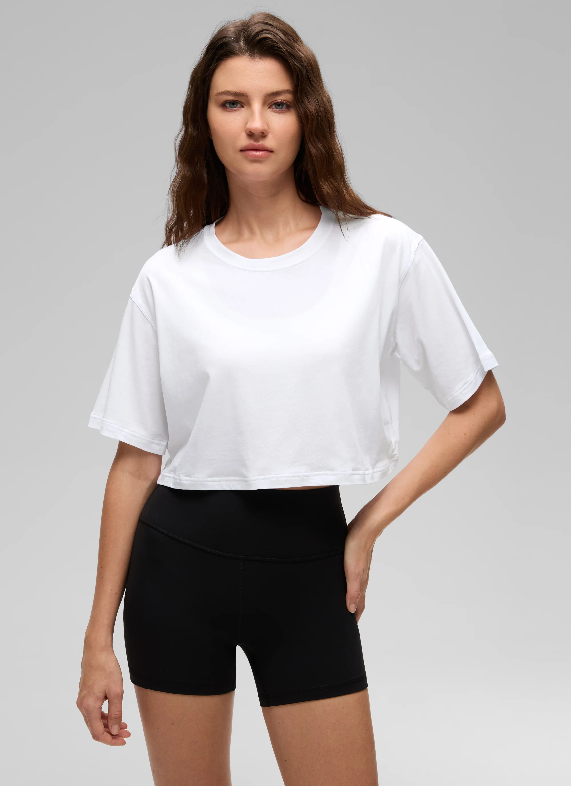 Pima Cotton Cropped Short Sleeve - Image 18