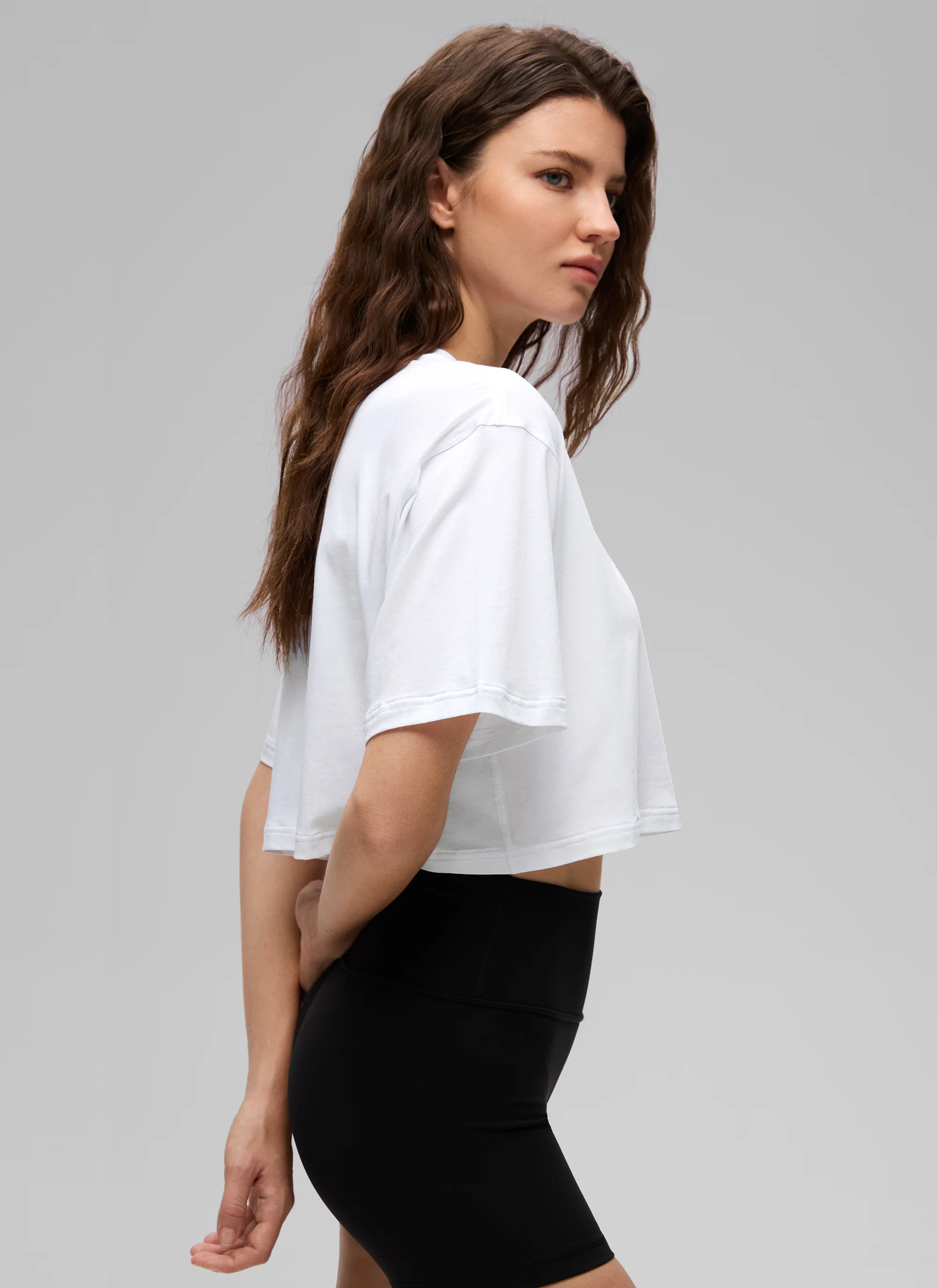 Pima Cotton Cropped Short Sleeve - Image 21