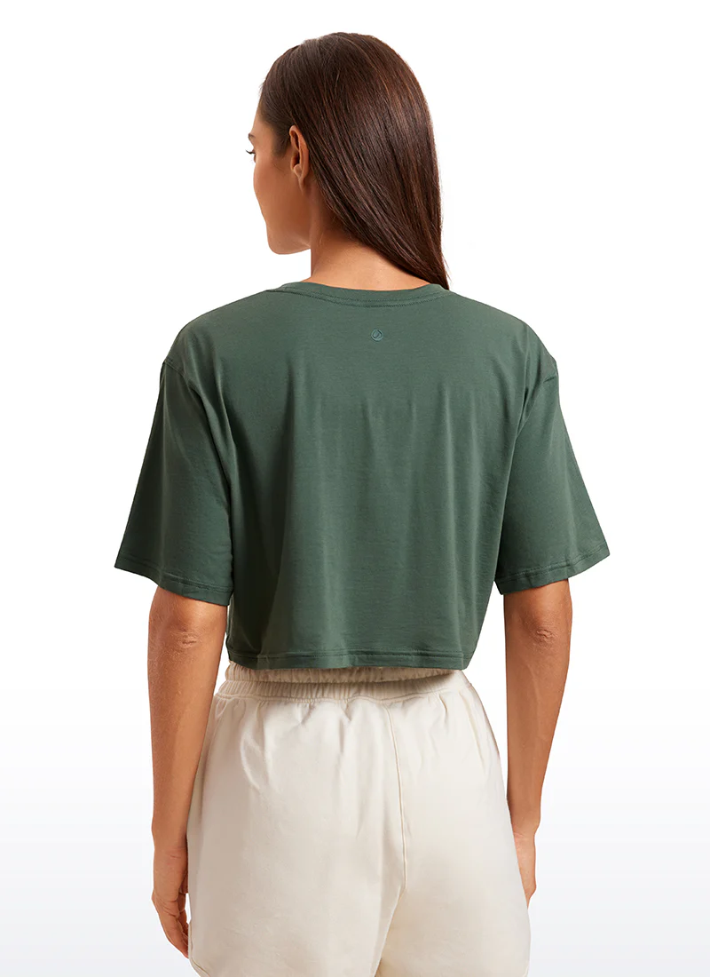 Pima Cotton Cropped Short Sleeve - Image 24