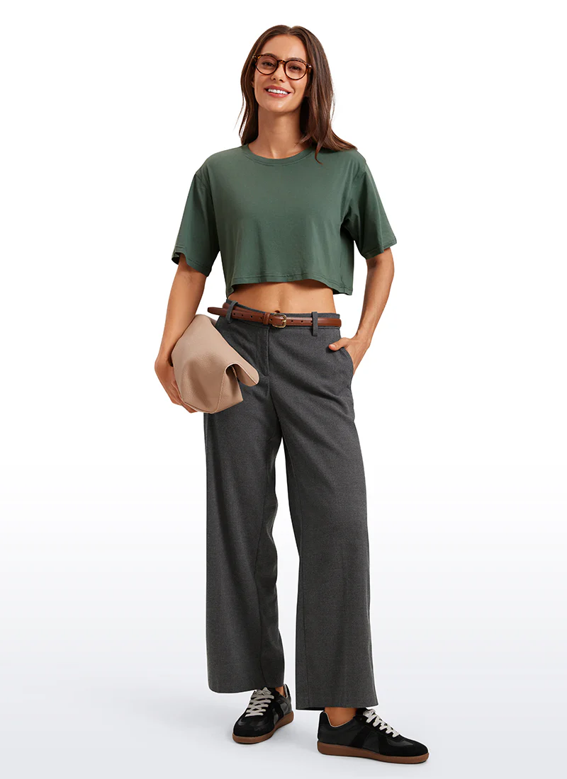 Pima Cotton Cropped Short Sleeve - Image 25