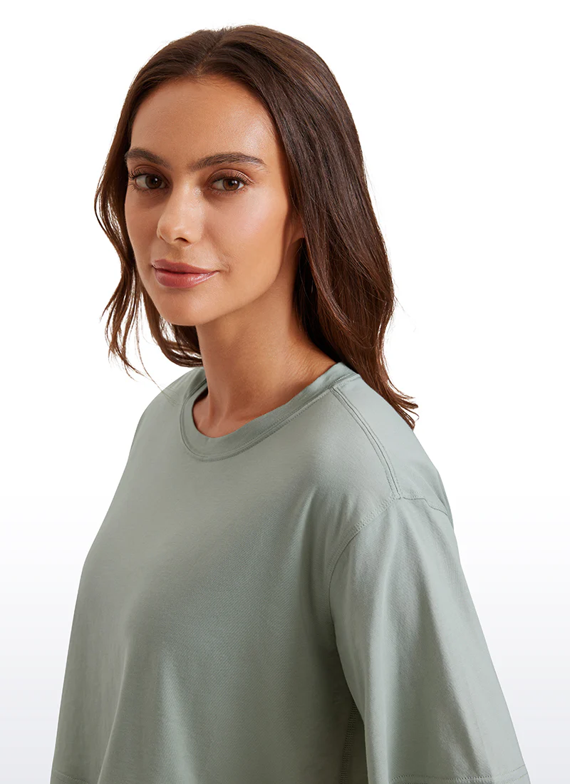 Pima Cotton Cropped Short Sleeve - Image 31