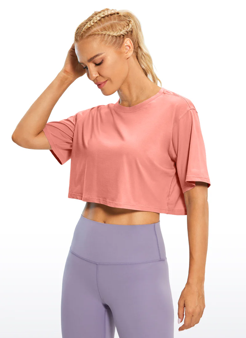 Pima Cotton Cropped Short Sleeve - Image 36