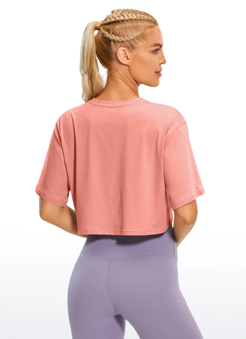 Pima Cotton Cropped Short Sleeve - Image 37