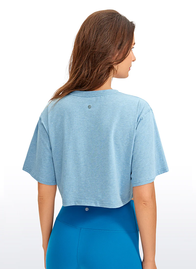 Pima Cotton Cropped Short Sleeve - Image 44