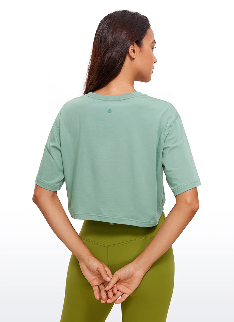 Pima Cotton Cropped Short Sleeve - Image 48