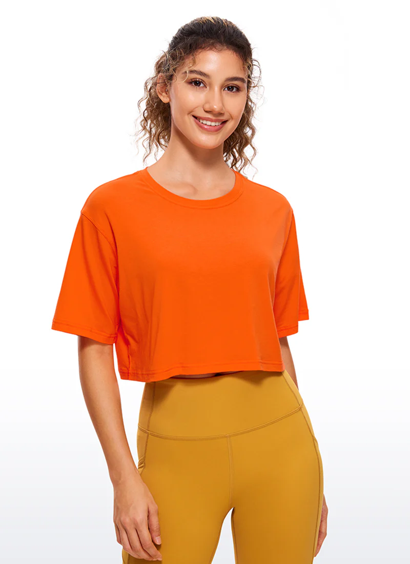 Pima Cotton Cropped Short Sleeve - Image 50