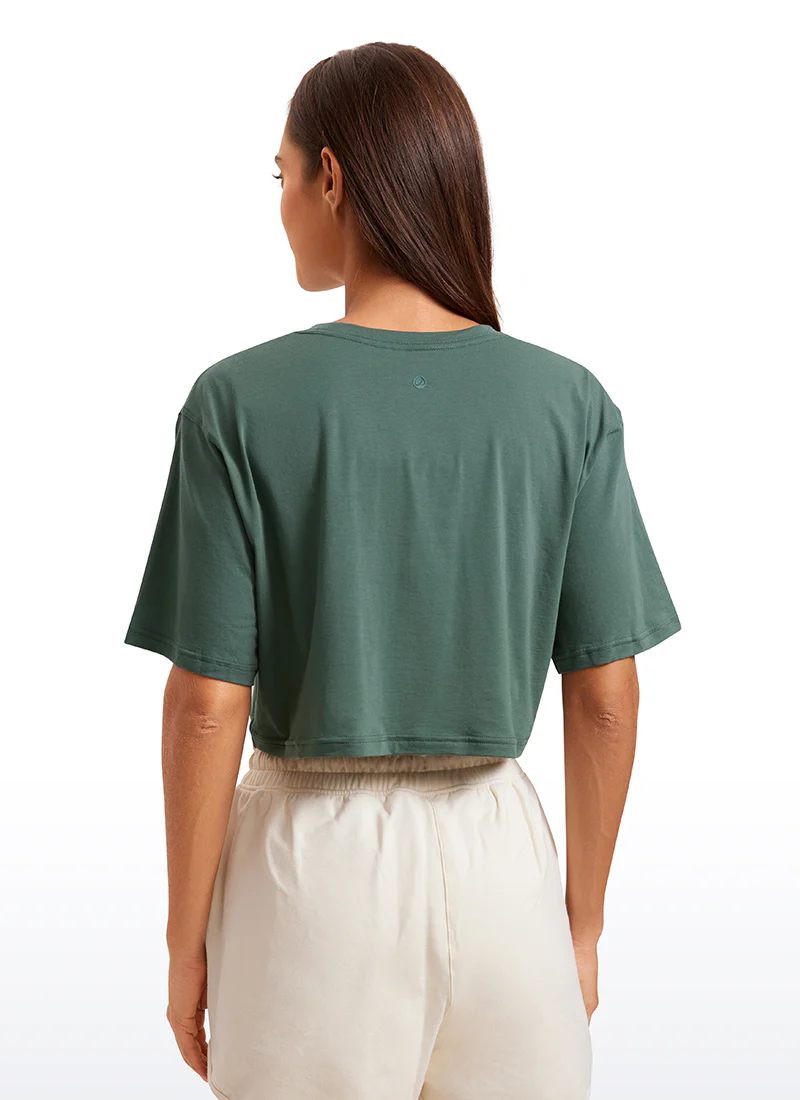 Pima Cotton Cropped Short Sleeve - Image 6