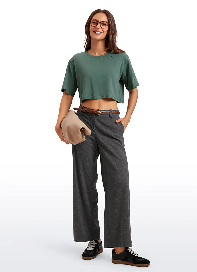 Pima Cotton Cropped Short Sleeve - Image 7