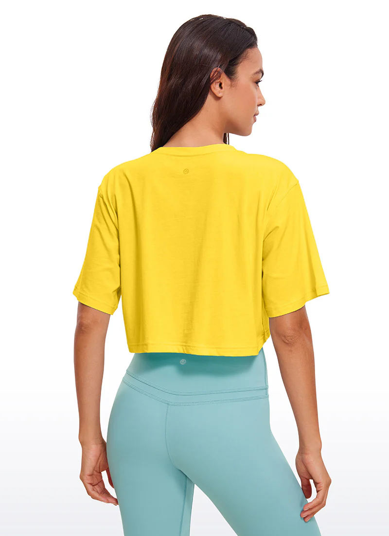 Pima Cotton Cropped Short Sleeve - Image 13