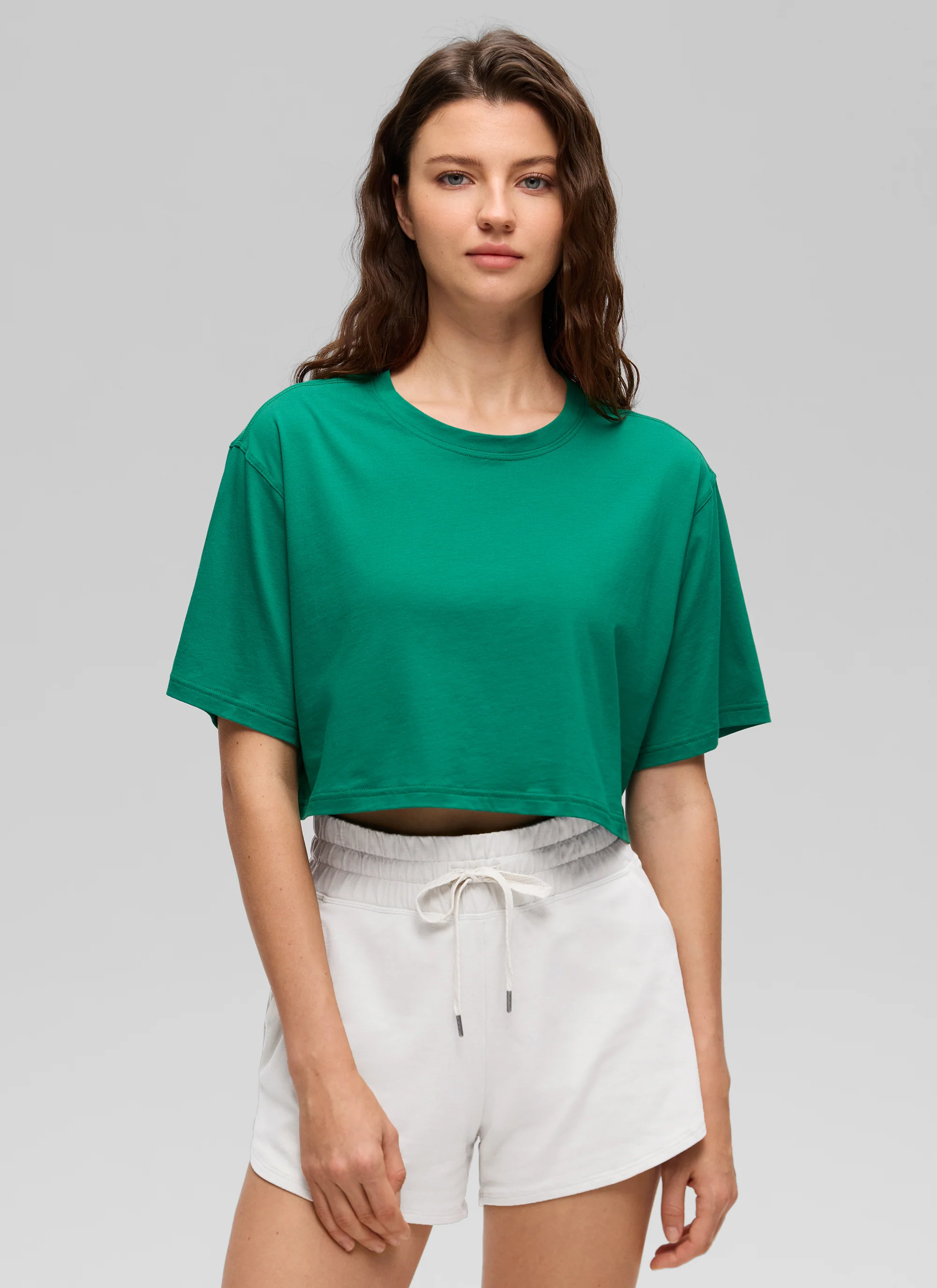Pima Cotton Cropped Short Sleeve - Image 15