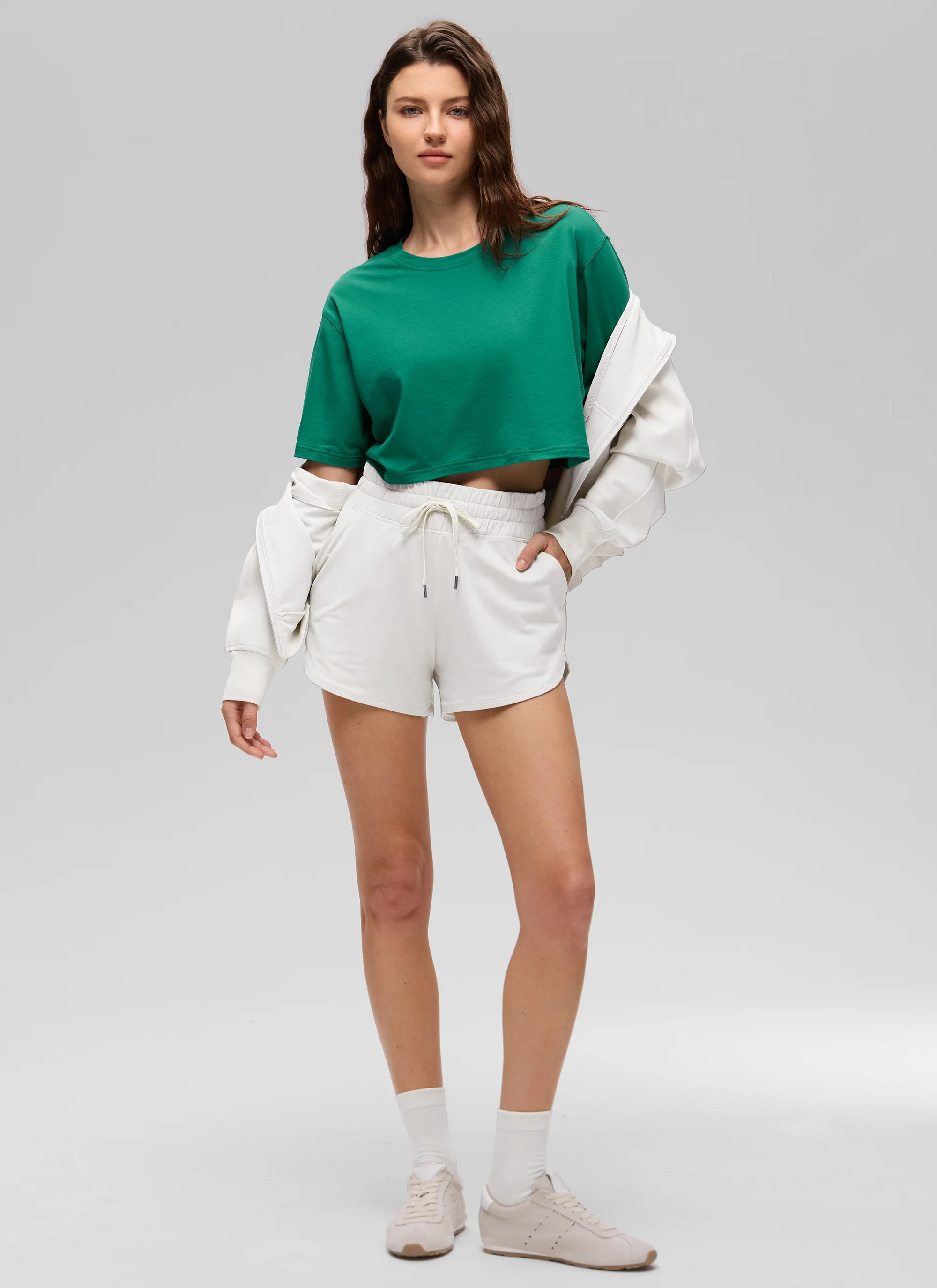 Pima Cotton Cropped Short Sleeve - Image 17