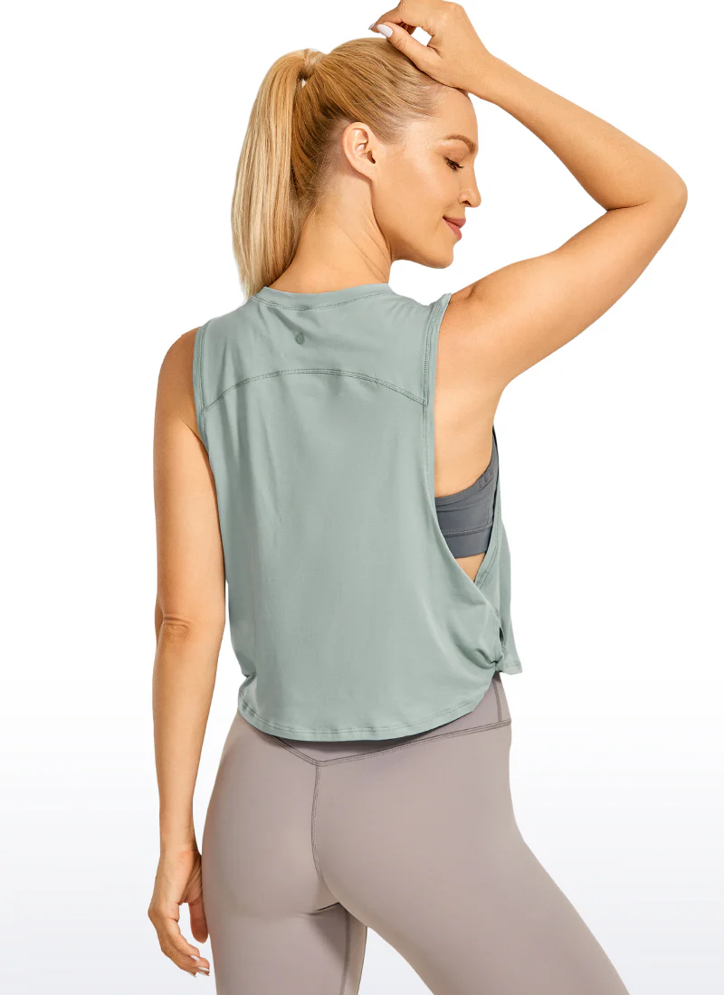 Pima Cotton Crop Deep Armhole Tank - Image 11