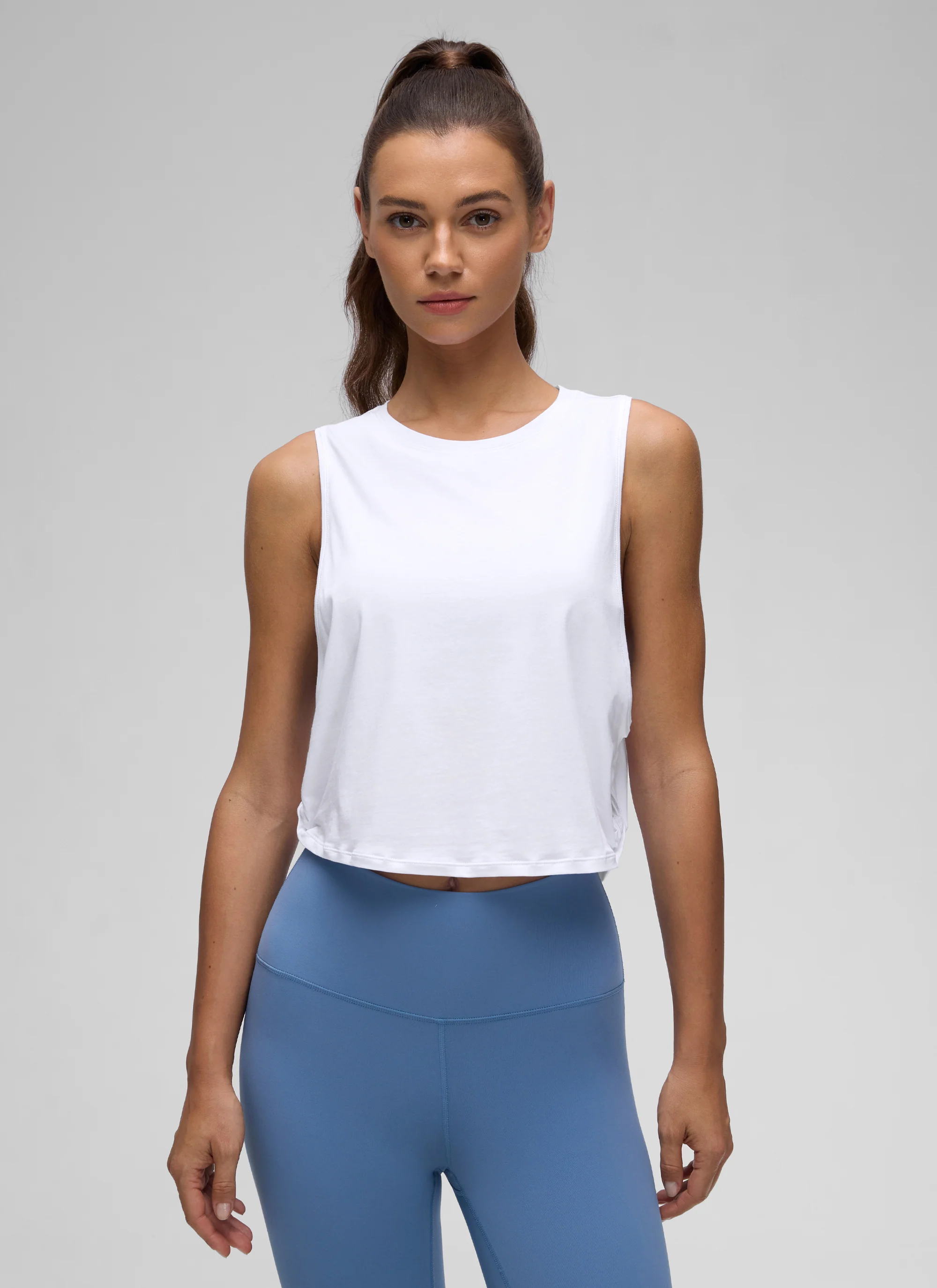Pima Cotton Crop Deep Armhole Tank - Image 20