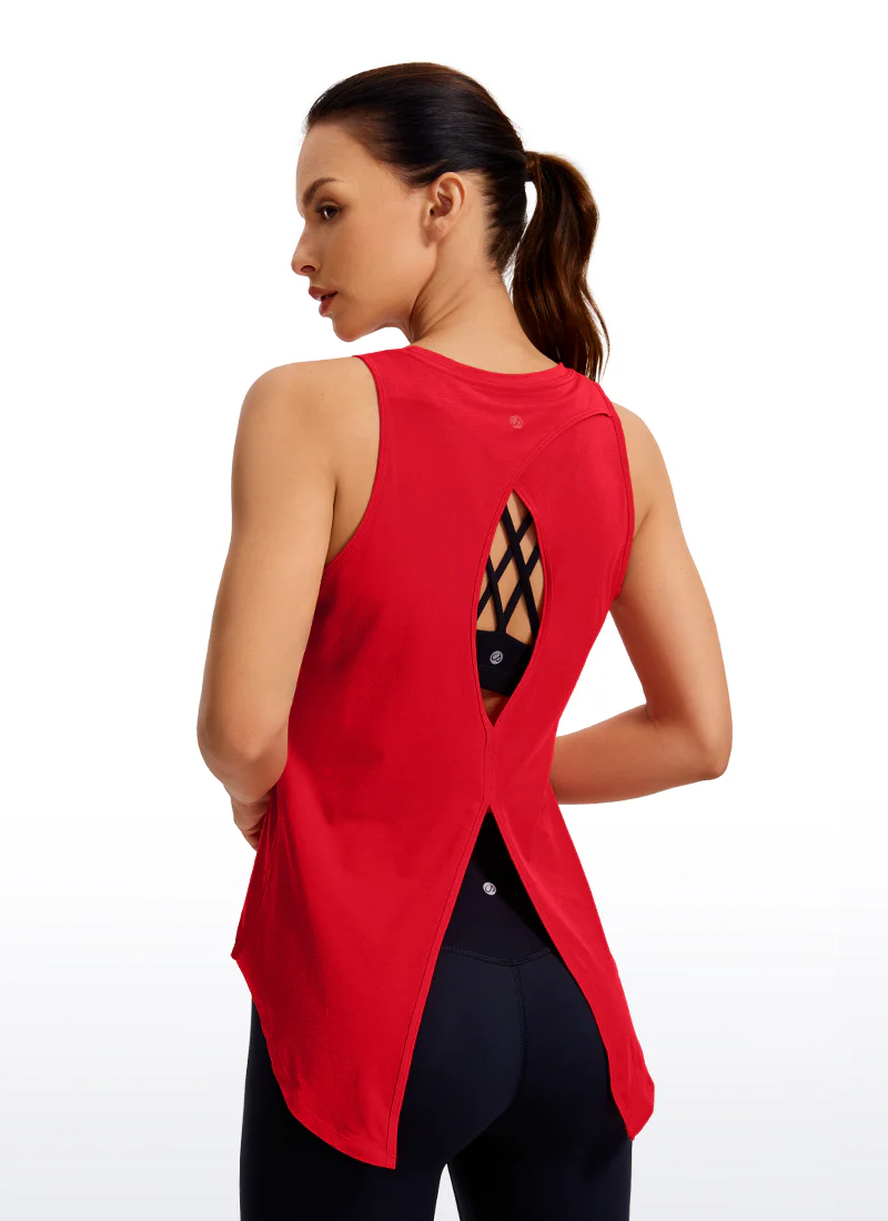 Pima Cotton Split Open Back Tank - Image 14