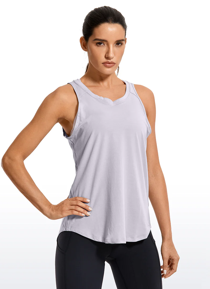 Pima Cotton Split Open Back Tank - Image 21