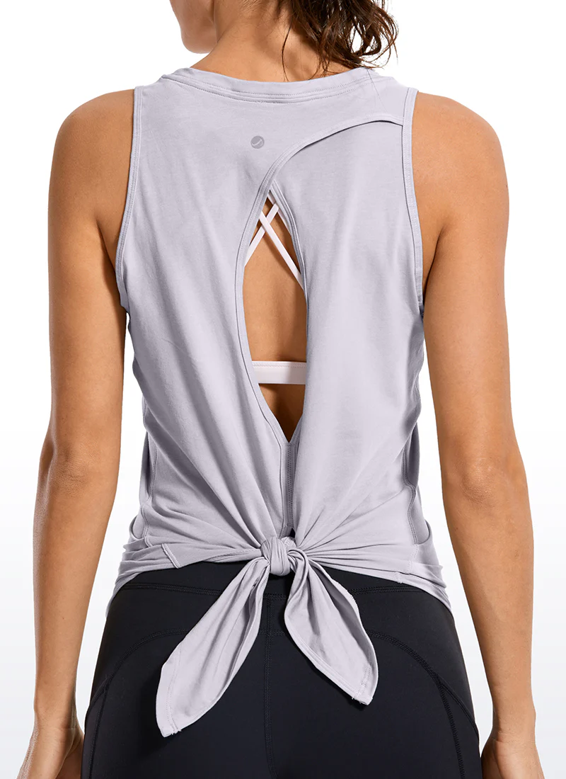 Pima Cotton Split Open Back Tank - Image 22