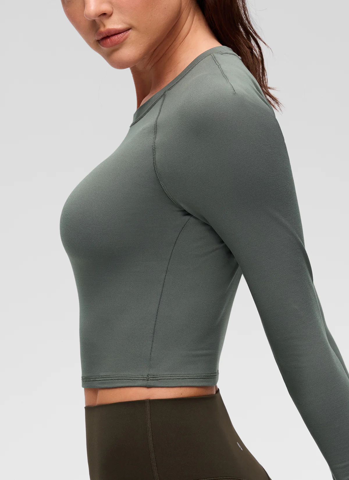 Brushed Feeling Crew Neck Raglan Long Sleeve - Image 10