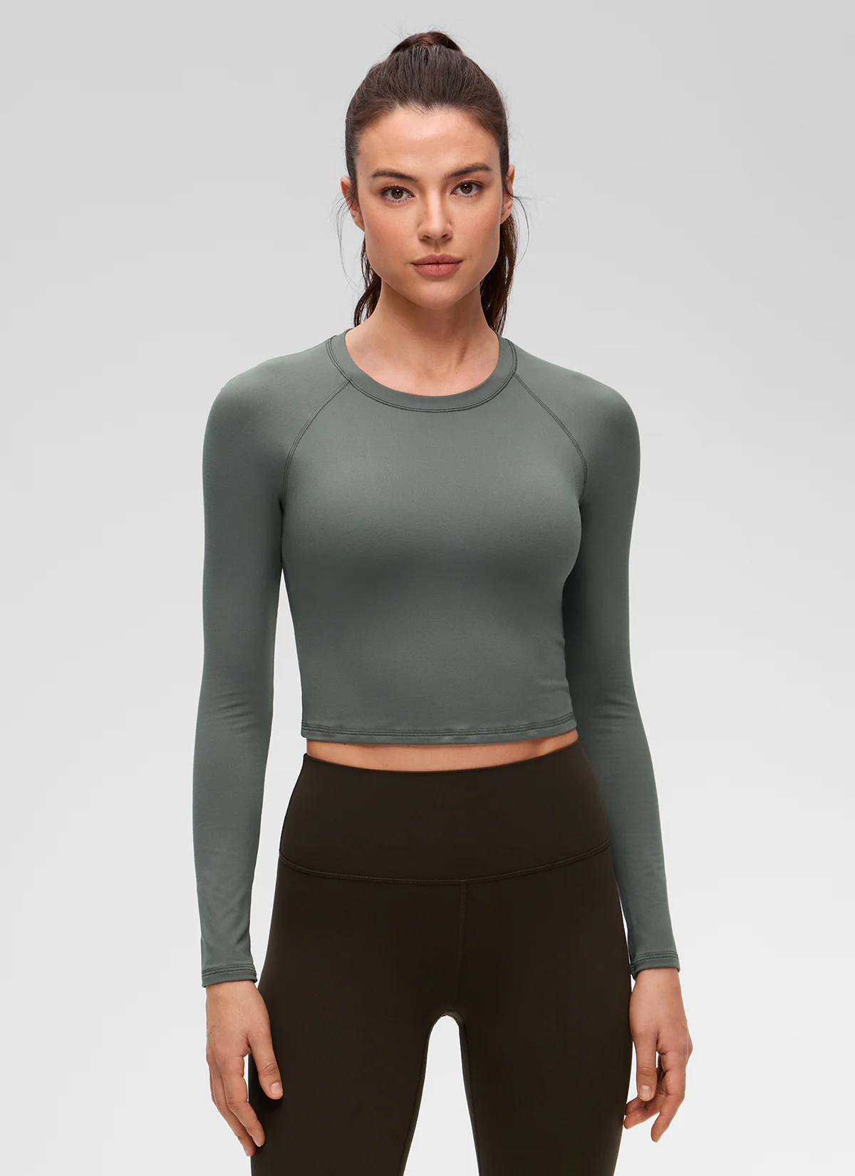 Brushed Feeling Crew Neck Raglan Long Sleeve - Image 6