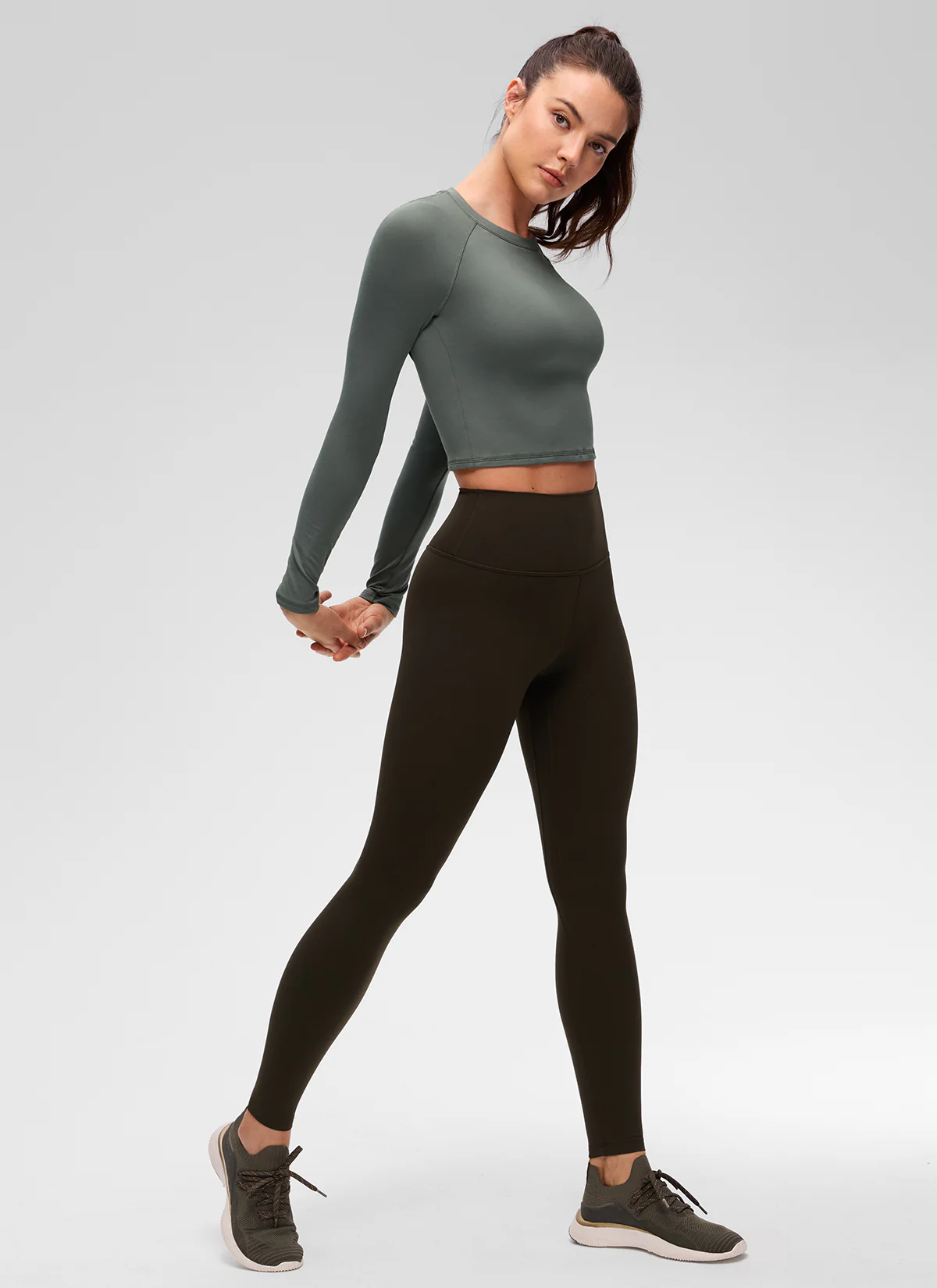 Brushed Feeling Crew Neck Raglan Long Sleeve - Image 8