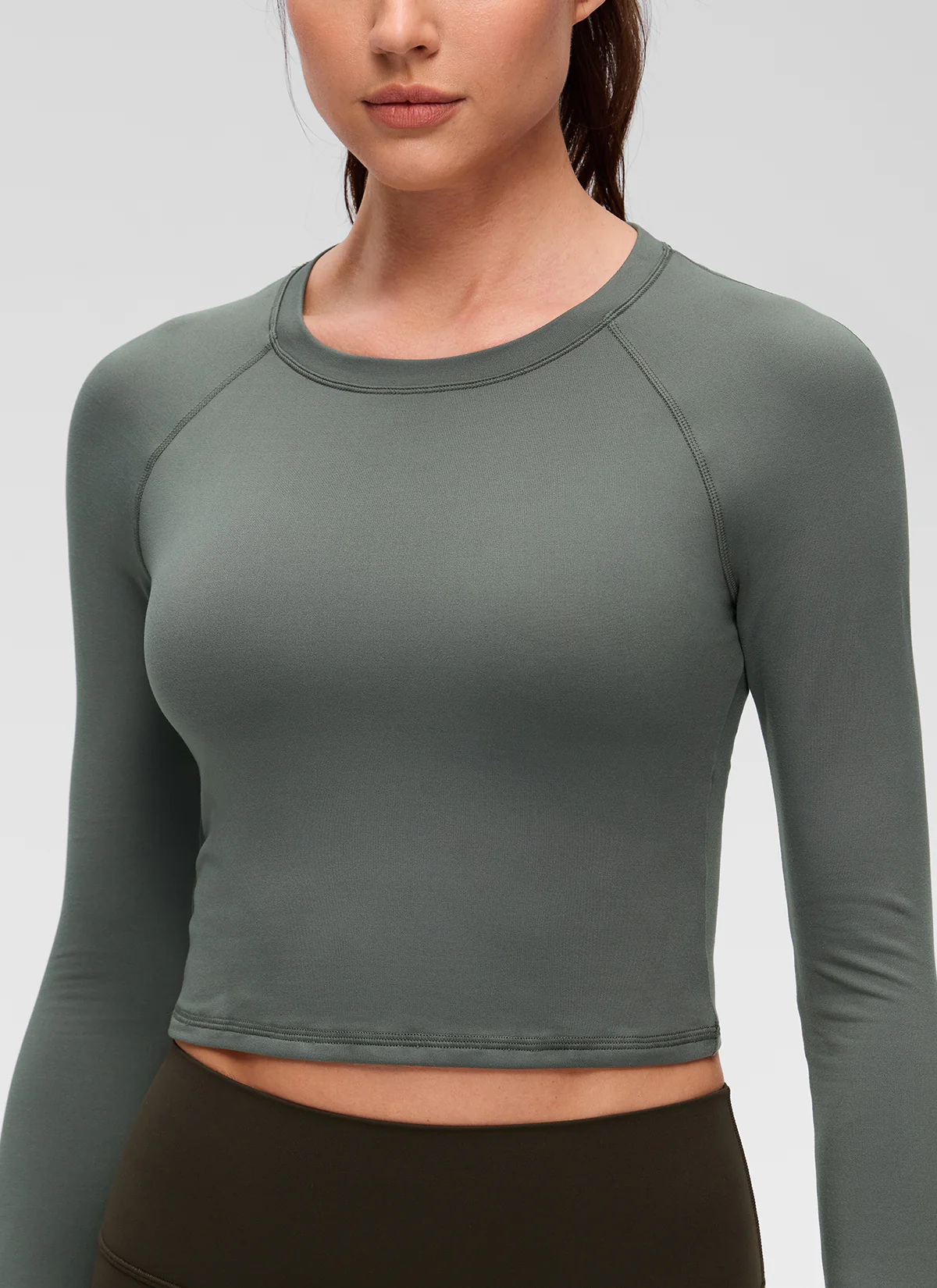 Brushed Feeling Crew Neck Raglan Long Sleeve - Image 9